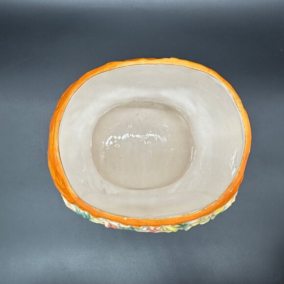 Vintage Big Eyed Face Planter Vase Nippon Yoko Boeki Japan 1950s Orange Kitsch - Picture 6 of 16